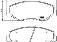 Set placute frana,frana disc HONDA ACCORD VII (CM) (2002 - 2008) BREMBO P 28 035 piesa NOUA