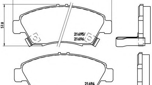 Set placute frana,frana disc HONDA CIVIC VI H