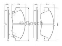 Set placute frana,frana disc HONDA CIVIC VI Hatchback (EJ, EK) (1995 - 2001) BOSCH 0 986 461 759 piesa NOUA