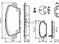 Set placute frana,frana disc HONDA CIVIC VIII Hatchback (FN, FK) (2005 - 2012) BOSCH 0 986 494 611 piesa NOUA