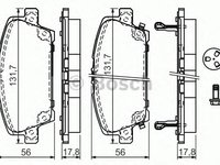 Set placute frana,frana disc HONDA CIVIC VIII Hatchback (FN, FK) (2005 - 2012) BOSCH 0 986 494 136 piesa NOUA