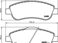 Set placute frana,frana disc HONDA CR-V III (RE) (2006 - 2012) HELLA PAGID 8DB 355 013-611 piesa NOUA