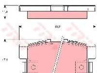 Set placute frana,frana disc HONDA CR-V Mk II (RD_) (2001 - 2006) TRW GDB3269