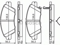 Set placute frana,frana disc HONDA INSIGHT (ZE_) (2009 - 2016) BOSCH 0 986 494 562