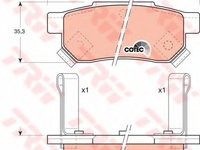 Set placute frana,frana disc HONDA JAZZ III (GE) (2007 - 2020) TRW GDB499