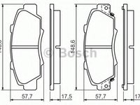 Set placute frana,frana disc HONDA NSX cupe (NA), HONDA ACCORD Mk V (CC, CD), HONDA LEGEND Mk II cupe (KA8) - BOSCH 0 986 461 142