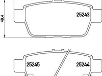 Set placute frana,frana disc HONDA RIDGELINE - MINTEX MDB3196