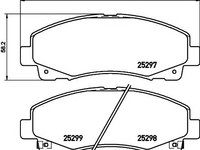 Set placute frana,frana disc HONDA RIDGELINE - MINTEX MDB3197