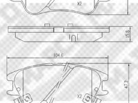 Set placute frana,frana disc HYUNDAI ATOZ (MX), HYUNDAI AMICA (MX) - MAPCO 6822