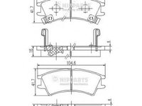 Set placute frana,frana disc HYUNDAI ATOZ (MX), HYUNDAI AMICA (MX) - NIPPARTS J3600524