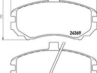 Set placute frana,frana disc HYUNDAI AVANTE limuzina (XD), HYUNDAI AVANTE (XD), HYUNDAI AVANTE limuzina (HD) - HELLA PAGID 8DB 355 012-471