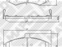 Set placute frana,frana disc HYUNDAI AVANTE limuzina (XD), HYUNDAI AVANTE (XD), HYUNDAI LAVITA (FC) - MAPCO 6737