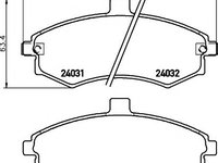 Set placute frana,frana disc HYUNDAI ELANTRA (XD) (2000 - 2006) TEXTAR 2403101 piesa NOUA