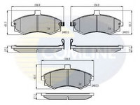 Set placute frana,frana disc HYUNDAI ELANTRA limuzina (XD) (2000 - 2006) COMLINE CBP31176 piesa NOUA