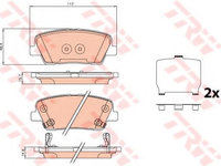 Set placute frana,frana disc HYUNDAI GENESIS cupe (2008 - 2020) TRW GDB3624