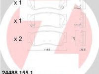 Set placute frana,frana disc HYUNDAI H-1 Starex (H200) caroserie (1997 - 2007) ZIMMERMANN 24488.155.1 piesa NOUA