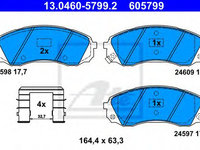 Set placute frana,frana disc HYUNDAI H300 caroserie (TQ) (2008 - 2020) ATE 13.0460-5799.2