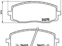 Set placute frana,frana disc HYUNDAI i10 (IA) (2013 - 2016) BREMBO P 30 032 piesa NOUA