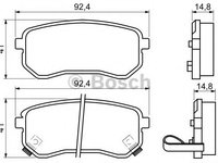 Set placute frana,frana disc HYUNDAI i10 (PA) (2007 - 2013) BOSCH 0 986 494 145 piesa NOUA