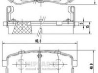 Set placute frana,frana disc HYUNDAI i10 (PA) (2007 - 2013) NIPPARTS J3610307 piesa NOUA