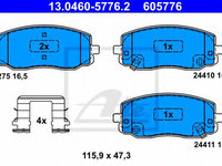 Set placute frana,frana disc HYUNDAI i10 (PA) (2007 - 2020) ATE 13.0460-5776.2