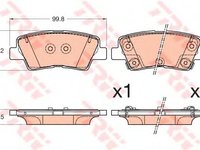 Set placute frana,frana disc HYUNDAI i20 Cupe (2015 - 2016) TRW GDB3594 piesa NOUA