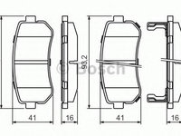 Set placute frana,frana disc HYUNDAI ix35 (LM, EL, ELH) (2009 - 2020) BOSCH 0 986 494 140