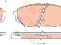 Set placute frana,frana disc HYUNDAI ix55 (2006 - 2020) TRW GDB3527