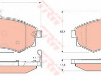 Set placute frana,frana disc HYUNDAI MATRIX (FC) (2001 - 2010) TRW GDB3378