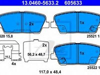 Set placute frana,frana disc HYUNDAI SANTA FE II (CM) (2005 - 2012) ATE 13.0460-5633.2 piesa NOUA