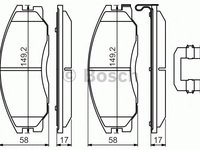 Set placute frana,frana disc HYUNDAI SATELLITE, HYUNDAI GRANDEUR (XG), HYUNDAI H 200 caroserie - BOSCH 0 986 494 650