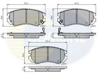 Set placute frana,frana disc HYUNDAI SONATA IV (EF) (1998 - 2005) COMLINE CBP31196 piesa NOUA