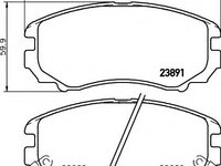 Set placute frana,frana disc HYUNDAI SONATA Mk III (EF), KIA OPTIMA / MAGENTIS (GD), HYUNDAI TUSCANI (GK) - HELLA 8DB 355 010-991