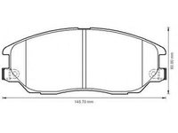 Set placute frana,frana disc HYUNDAI TERRACAN (HP), KIA AMANTI (GH), SSANGYONG REXTON (GAB_) - JURID 572518J