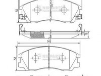 Set placute frana,frana disc HYUNDAI TERRACAN (HP) - NIPPARTS J3600534