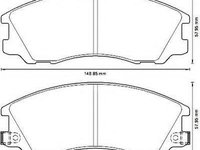 Set placute frana,frana disc HYUNDAI TERRACAN (HP) - JURID 572540J