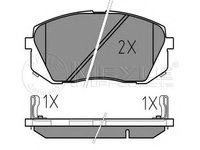 Set placute frana,frana disc HYUNDAI TUCSON (JM), KIA RIO II limuzina (JB), KIA RIO II (JB) - MEYLE 025 245 0116/W