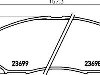 Set placute frana,frana disc INFINITI M35, INFINITI M45, INFINITI EX - HELLA PAGID 8DB 355 021-101