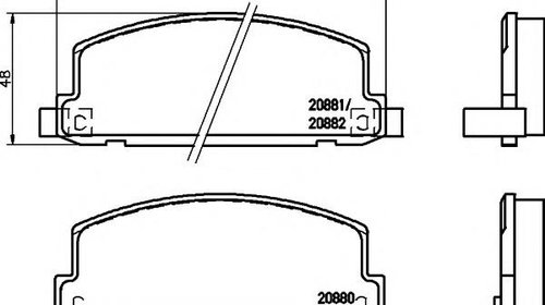 Set placute frana,frana disc ISUZU GEMINI lim