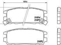 Set placute frana,frana disc ISUZU TROOPER (1998 - 2016) BREMBO P 59 021 piesa NOUA