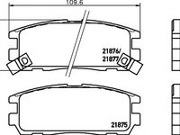 Set placute frana,frana disc ISUZU TROOPER deschis (2000 - 2016) HELLA PAGID 8DB 355 016-621 piesa NOUA