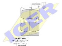 Set placute frana,frana disc IVECO DAILY II platou / sasiu, IVECO DAILY II caroserie inchisa/combi - ICER 140891