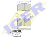 Set placute frana,frana disc IVECO DAILY II platou / sasiu, IVECO DAILY II caroserie inchisa/combi - ICER 141357