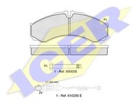 Set placute frana,frana disc IVECO DAILY III caroserie inchisa/combi, IVECO DAILY III platou / sasiu - ICER 141208-200