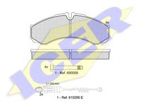 Set placute frana,frana disc IVECO DAILY III caroserie inchisa/combi, IVECO DAILY III platou / sasiu, IVECO DAILY II platou / sasiu - ICER 141208-117