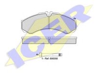 Set placute frana,frana disc IVECO DAILY III caroserie inchisa/combi, IVECO DAILY III platou / sasiu, IVECO DAILY II platou / sasiu - ICER 141208