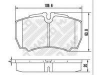 Set placute frana,frana disc IVECO DAILY III caroserie inchisa/combi, IVECO DAILY III platou / sasiu - MAPCO 6867