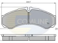 Set placute frana,frana disc IVECO DAILY IV caroserie inchisa/combi (2006 - 2012) COMLINE CBP0931 piesa NOUA