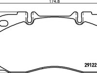 Set placute frana,frana disc IVECO DAILY IV autobasculanta (2006 - 2011) TEXTAR 2912204 piesa NOUA