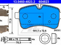 Set placute frana,frana disc IVECO DAILY V platou / sasiu (2011 - 2014) ATE 13.0460-4823.2